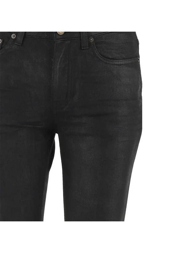 Men's 5 Pocket Organic Cotton Skinny Jeans Black - SAINT LAURENT - BALAAN 5