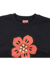 Boke Flower Logo Cotton Sweatshirt Black - KENZO - BALAAN 4