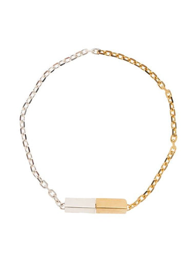 Dual Tone Chain Bracelet Silver Gold - BOTTEGA VENETA - BALAAN 1