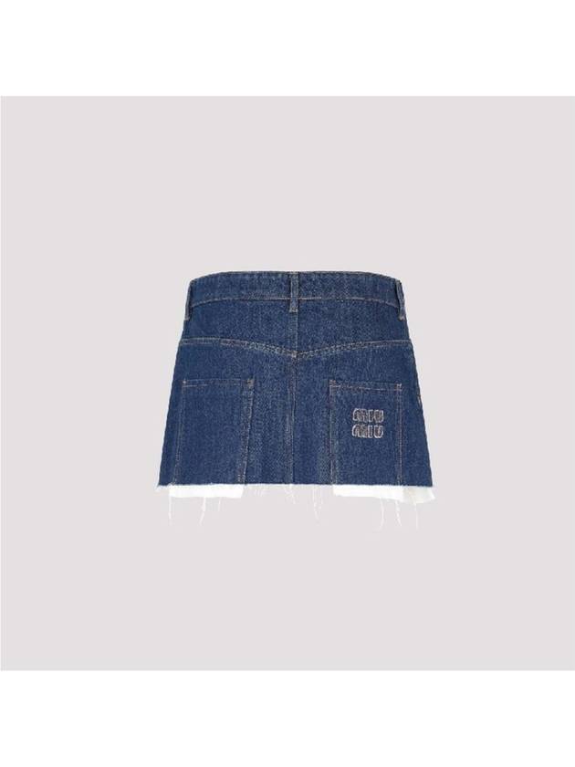 40 MiuMiu Women s Denim Low Rise Mini Skirt - MIU MIU - BALAAN 2