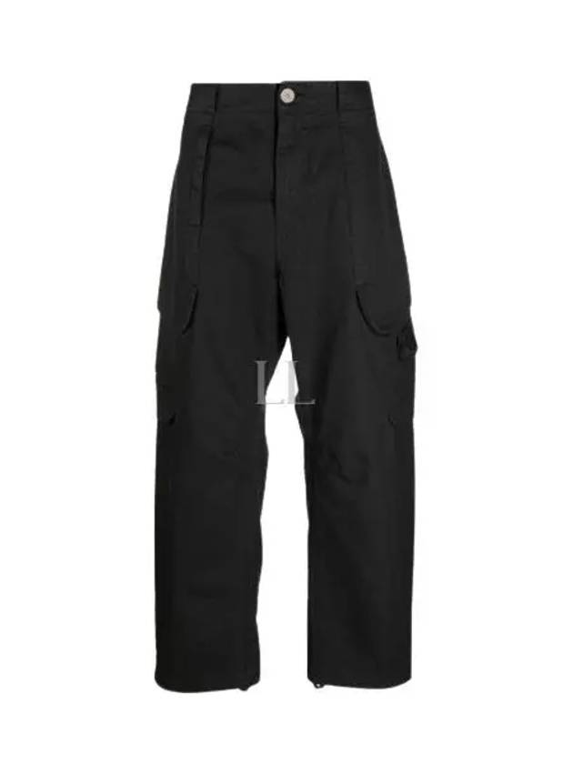 Shadow Project Cotton Nylon Cargo Straight Pants Black - STONE ISLAND - BALAAN 2