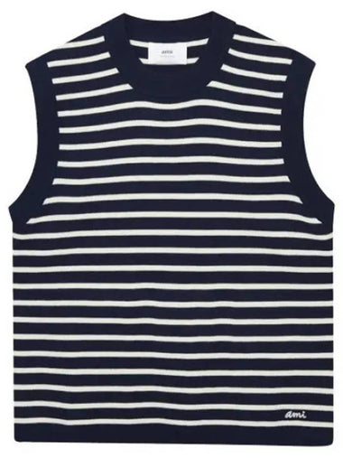 lettering sailor knit vest - AMI - BALAAN 1