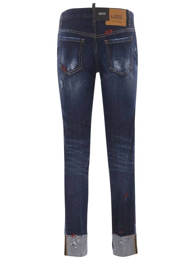 Women's Medium Waist Skinny Jeans Blue - DSQUARED2 - BALAAN 3