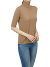 Gigi Short Sleeve Knit Turtleneck Brown - MAX MARA - BALAAN 8