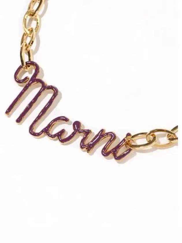 Logo Chain Necklace Gold - MARNI - BALAAN 2