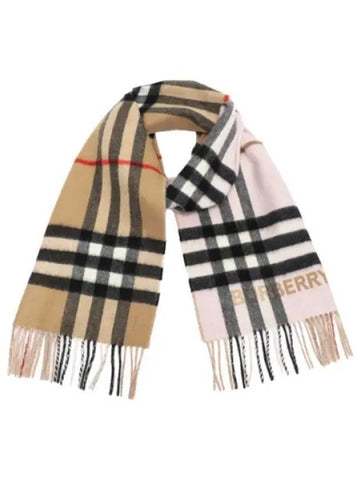 Contrast Check Cashmere Scarf Women - BURBERRY - BALAAN 1