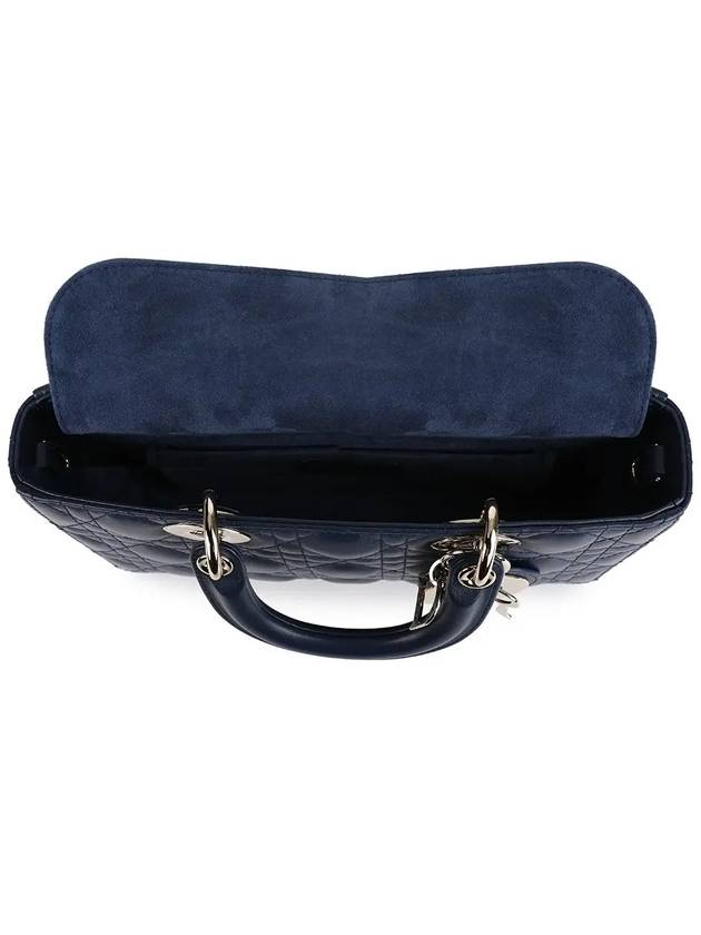 Lady D Joy Cannage Sheepskin Tote Bag Deep Blue - DIOR - BALAAN 6