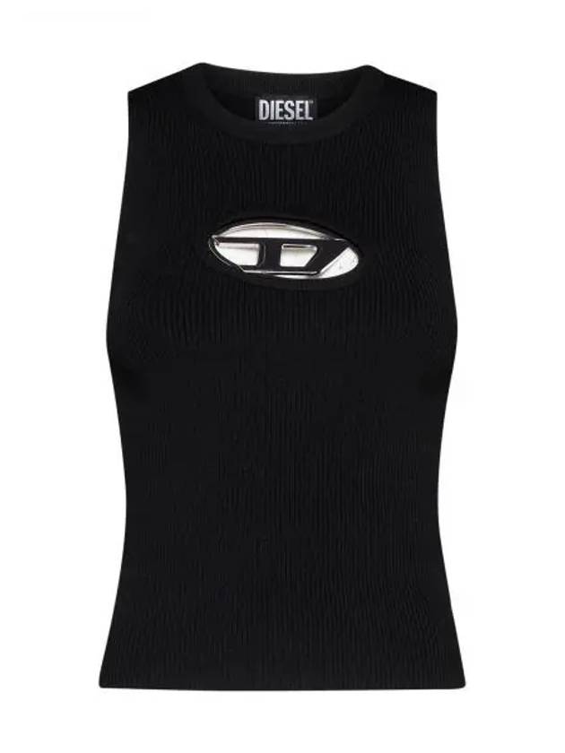 M Onerva Logo Plaque Cut Out Sleeveless Black - DIESEL - BALAAN 2