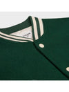 Teddy Bomber Jacket Loose Bi Matiere Green - CELINE - BALAAN 4