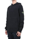 Compass Logo Patch Hoodie Black - STONE ISLAND - BALAAN 4