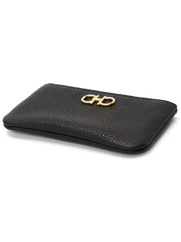 Gancini Leather Coin Key Holder Black - SALVATORE FERRAGAMO - BALAAN 5