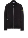 Cotton Zip-Up Jacket Black - STONE ISLAND - BALAAN 2