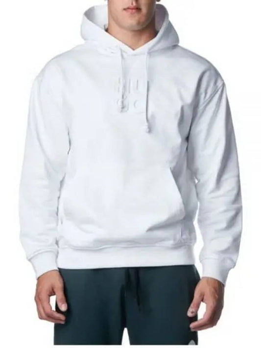 Jersey Dockras Embossed Logo Cotton Hoodie White - HUGO BOSS - BALAAN 2