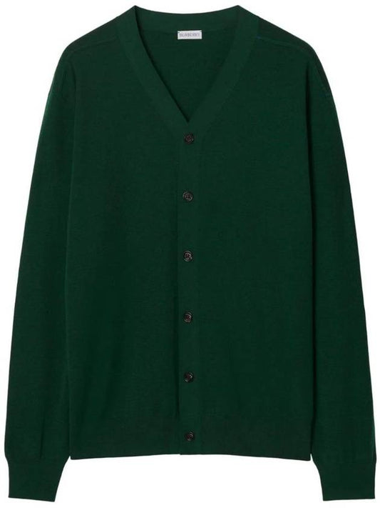 Fine Knit Wool Cardigan Green - BURBERRY - BALAAN 1