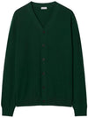 Fine Merino Wool Cardigan Green - BURBERRY - BALAAN 1