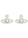 Nano Solitaire Crystal Earrings Silver - VIVIENNE WESTWOOD - BALAAN 2