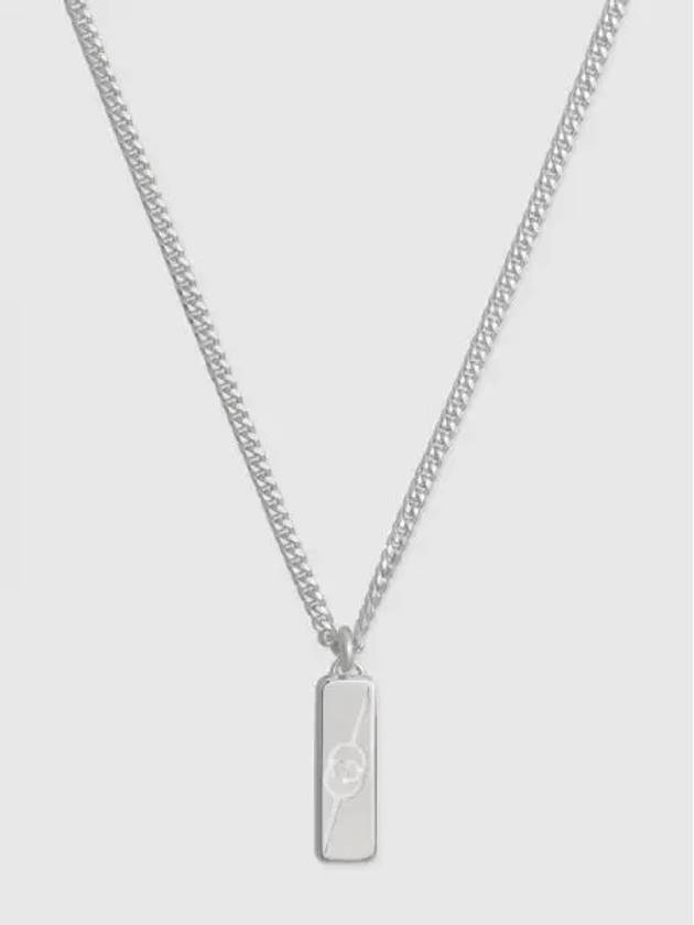 Diagonal Interlocking G Necklace Silver - GUCCI - BALAAN 2