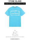 Stencil One Logo Short Sleeve T-Shirt Light Blue - STONE ISLAND - BALAAN 3