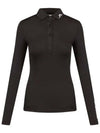 Women's Tour Tech Long Sleeve Polo Black - J.LINDEBERG - BALAAN 3