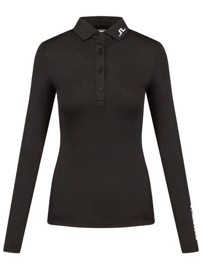 Women's Tour Tech Long Sleeve Polo Black - J.LINDEBERG - BALAAN 2