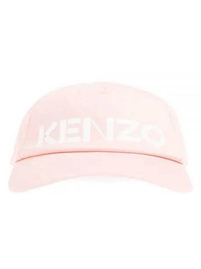 Paris Logo Print Cotton Ball Cap Pink - KENZO - BALAAN 2