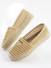 Logo Raffia Flat Espadrilles Beige - PRADA - BALAAN 3