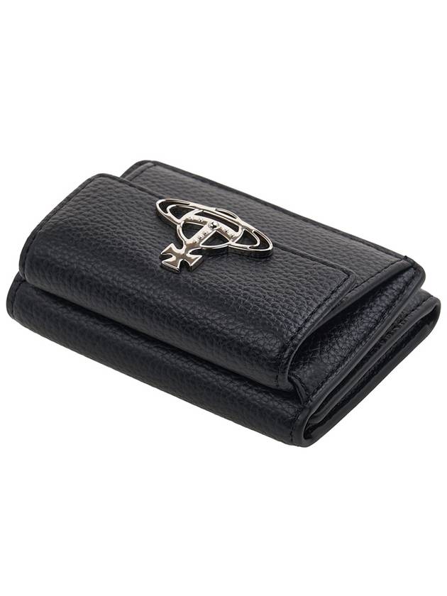 ORB Logo Small Half Wallet Black - VIVIENNE WESTWOOD - BALAAN 5