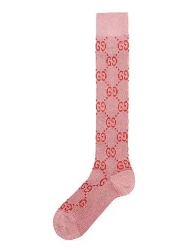 lam? fabric GG jacquard socks pink - GUCCI - BALAAN 2