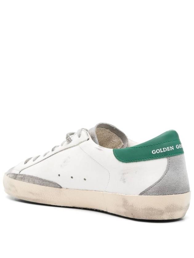 Superstar Green Heel Tab Leather Sneakers White - GOLDEN GOOSE - BALAAN 4