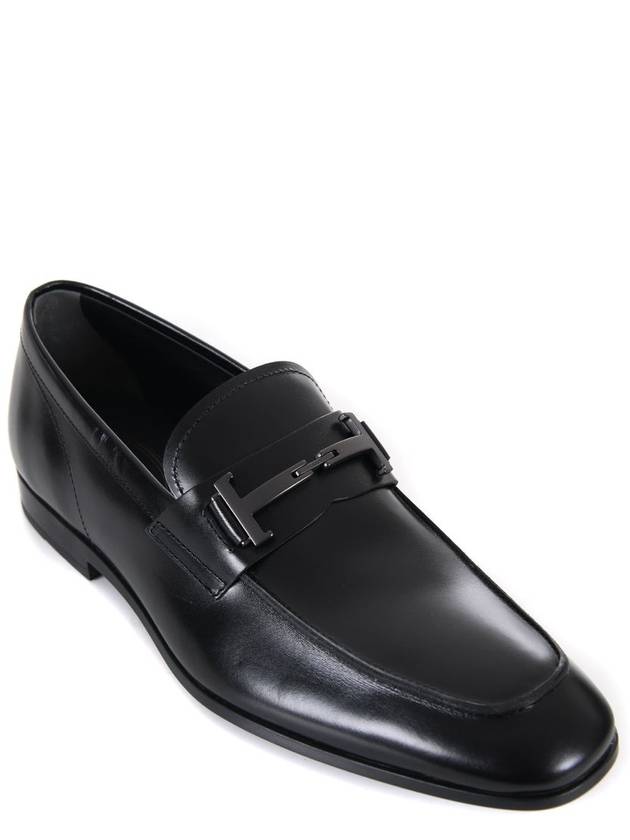 Double T Leather Loafers Black - TOD'S - BALAAN 8