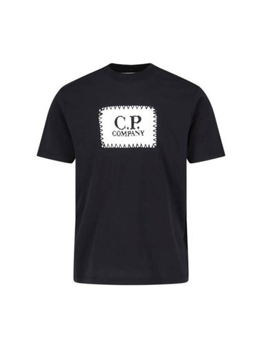 Maxi Label Short Sleeve T-Shirt Black - CP COMPANY - BALAAN 1