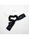 Lettering logo ribbon hair scrunchie scrunchie giblet band hair band black AA9064 B10844 NN771 - CHANEL - BALAAN 4