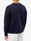 De Coeur Logo Wool Cardigan Night Blue - AMI - BALAAN 5