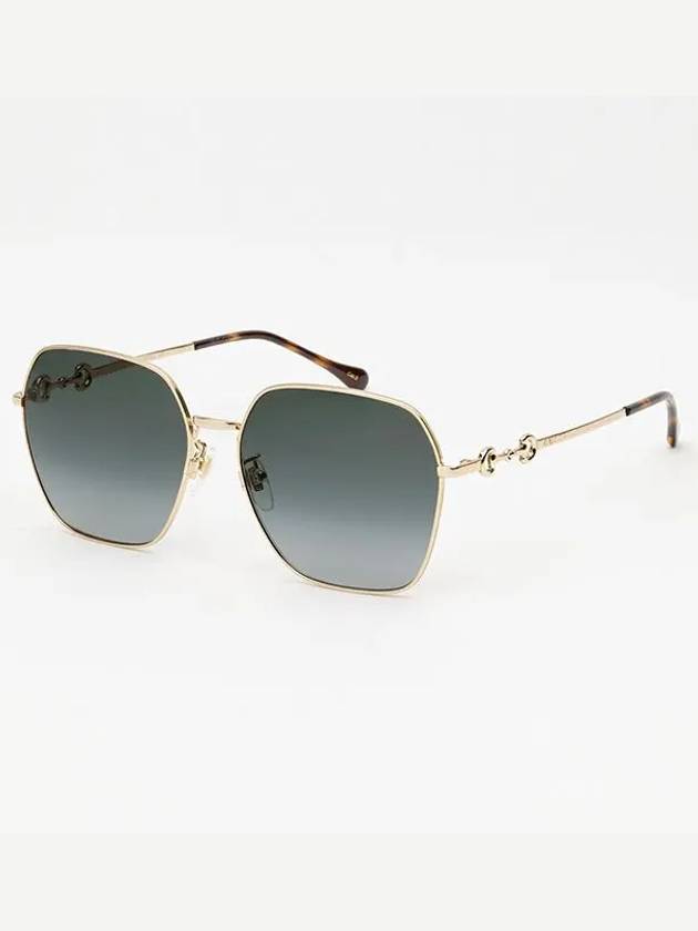 Eyewear Square Metal Sunglasses Gold Grey - GUCCI - BALAAN 8