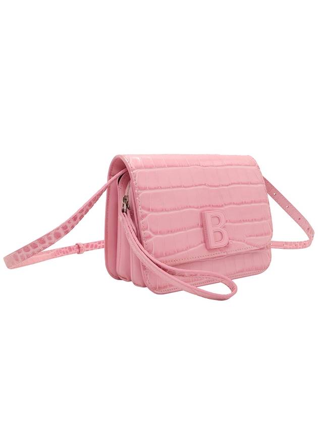 Pink crocodile embossed calfskin B small shoulder bag 618156 - BALENCIAGA - BALAAN 4