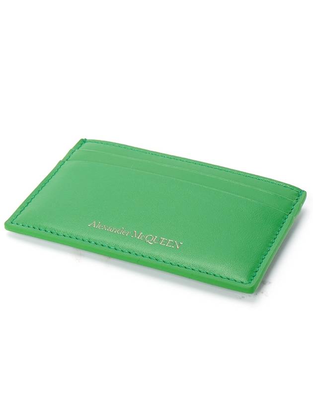 Leather Card Wallet Green - ALEXANDER MCQUEEN - BALAAN 4