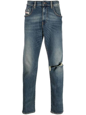 Distressed Mid-Rise Jeans Blue - DIESEL - BALAAN 1