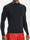 UA Heartgear Compression Mock Long Sleeve T-Shirt Black - UNDER ARMOUR - BALAAN 3