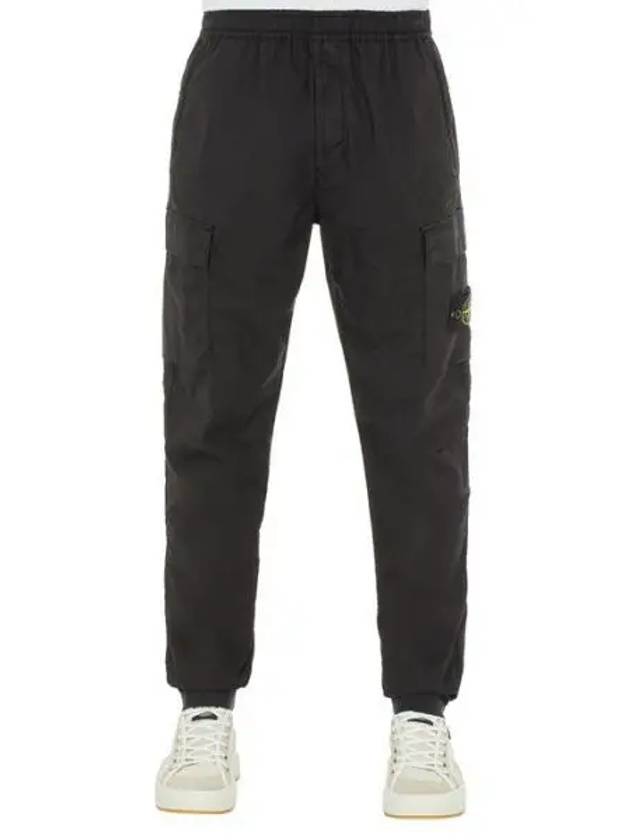 Stretch Cotton Tela Paracadute Cargo Straight Pants Dark Grey - STONE ISLAND - BALAAN 2