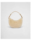 Arque Shearling Leather Shoulder Bag Ecru Noisette - PRADA - BALAAN 2