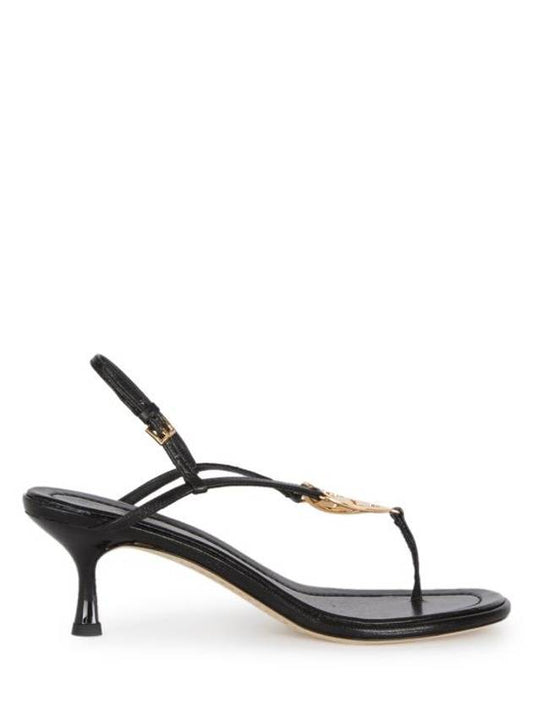 Miller Low Leather Sandals Heels Black - TORY BURCH - BALAAN 1