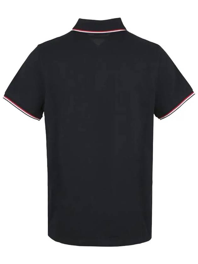 Logo Patch Polo Shirt Dark Blue - MONCLER - BALAAN 4