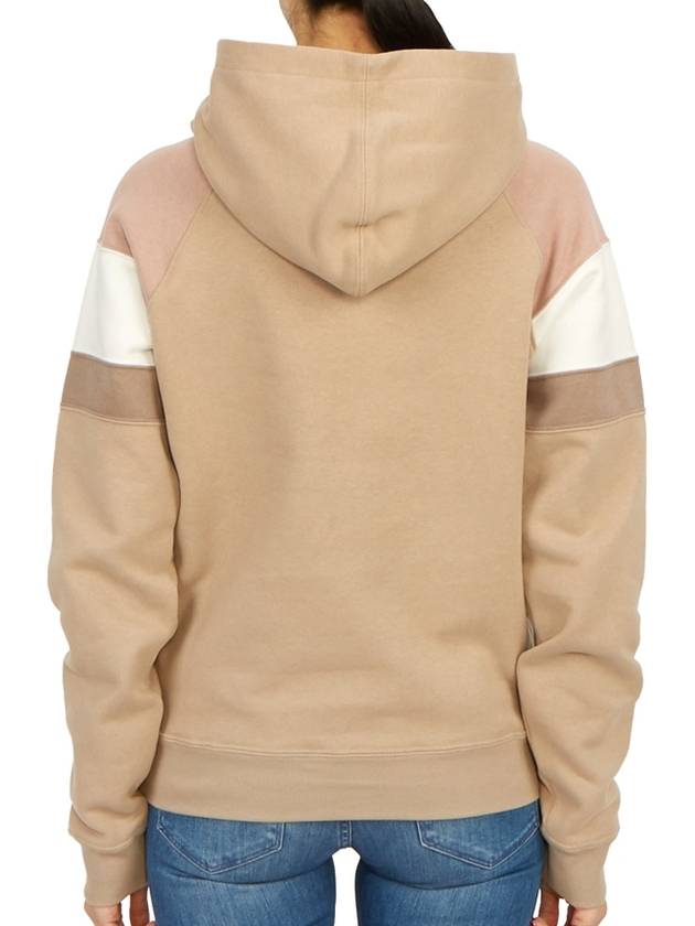 logo embroidered hood beige - SAINT LAURENT - BALAAN.