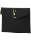 Envelope Uptown Baby Clutch Bag Black - SAINT LAURENT - BALAAN 5