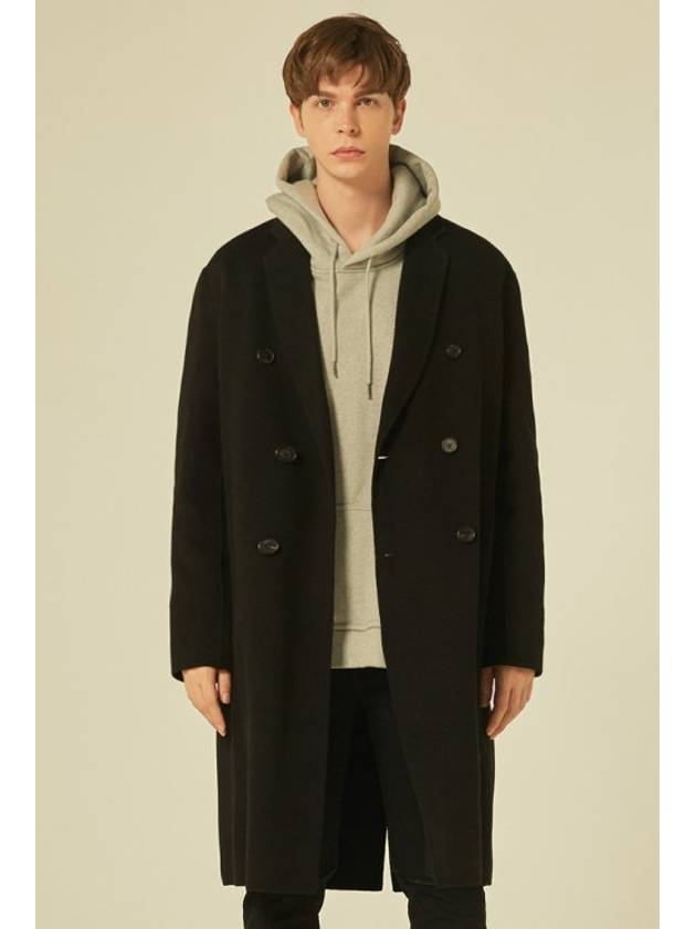 Cashmere Handmade Over Double Coat Black - BUTTON SEOUL - BALAAN 2