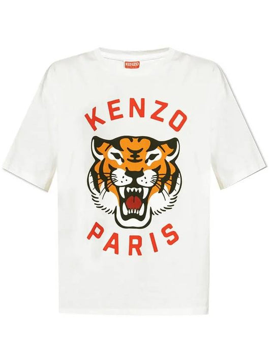 Lucky Tiger Logo Printing T Shirt 8TS009 4SG 02 - KENZO - BALAAN 2