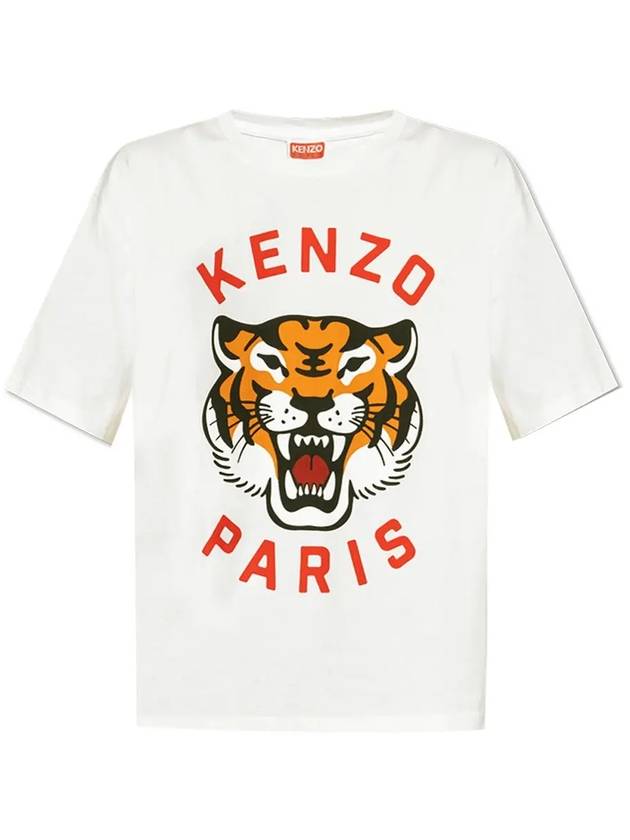 Lucky Tiger Logo Printing T Shirt 8TS009 4SG 02 - KENZO - BALAAN 1