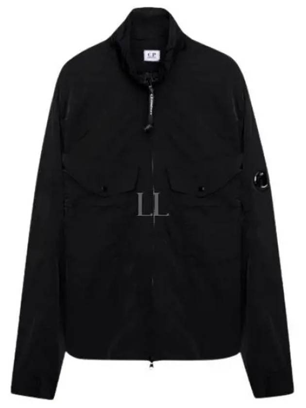 Chrome R Lens Wappen Overshirt Zip-Up Jacket Black - CP COMPANY - BALAAN 2