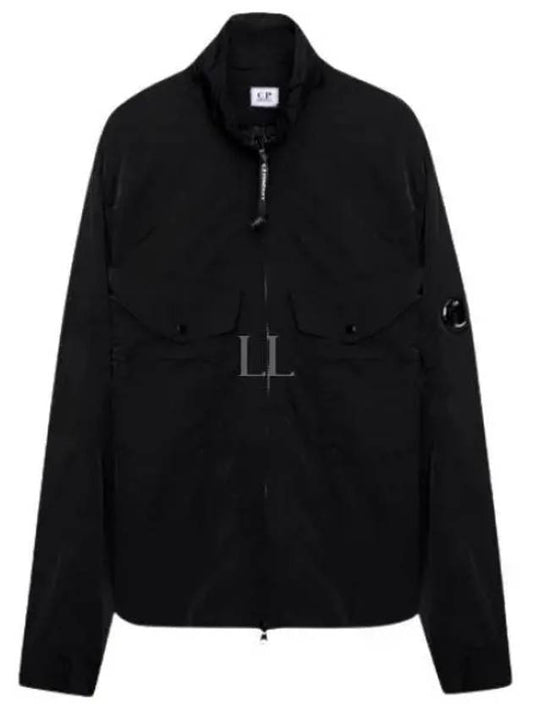 Chrome R Lens Wappen Overshirt Zip-Up Jacket Black - CP COMPANY - BALAAN 2