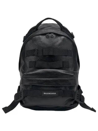 logo tape backpack black bag - BALENCIAGA - BALAAN 1